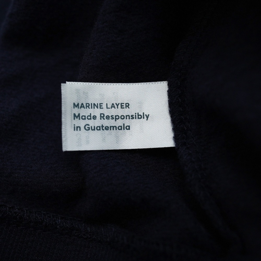 Oracle Hoodie Men Marine Layer Dark Blue Full Zip Fleece Cloud World 22 Large - Picture 13 of 15